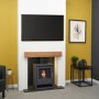 Prebuilt Media Wall with Bioethanol Log Burner-Style Fireplace - Acantha OKO S1