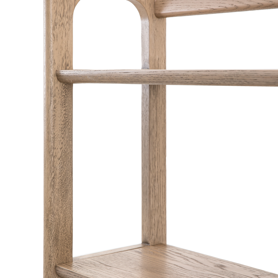 Dark Oak Smoke Craft Open Display Unit - Gallery