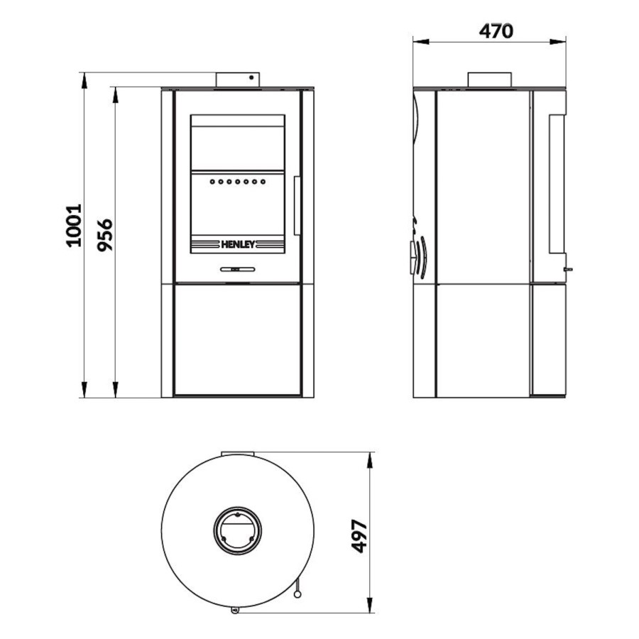 Henley Geneva Cylinder 5kW Wood Burning Stove