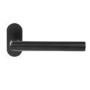 Internal Matt Black Bathroom Lever Door Handle with Lock Latch and Hinges Pack - 52mm - Forge - XL Joinery