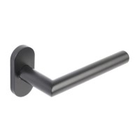 Internal Matt Black Lever Door Handle with Latch and Hinges Pack - 52mm - Forge - XL Joinery