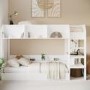 White Bunk Bed with Storage Shelves - Freddie