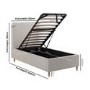 Ticking Stripe Single Ottoman bed in Cream/Neutral -Farrow
