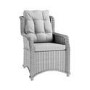 6 Seater Grey Rattan Round Garden Dining Set with Lazy Susan, Built-in Ice Bucket and Matching Parasol
