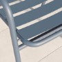 4 Seater Grey Aluminium Square Garden Dining Set