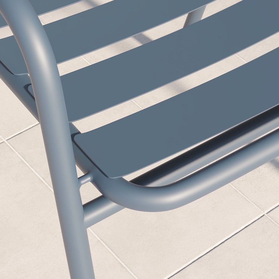 4 Seater Grey Aluminium Square Garden Dining Set