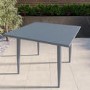 4 Seater Grey Aluminium Square Garden Dining Set
