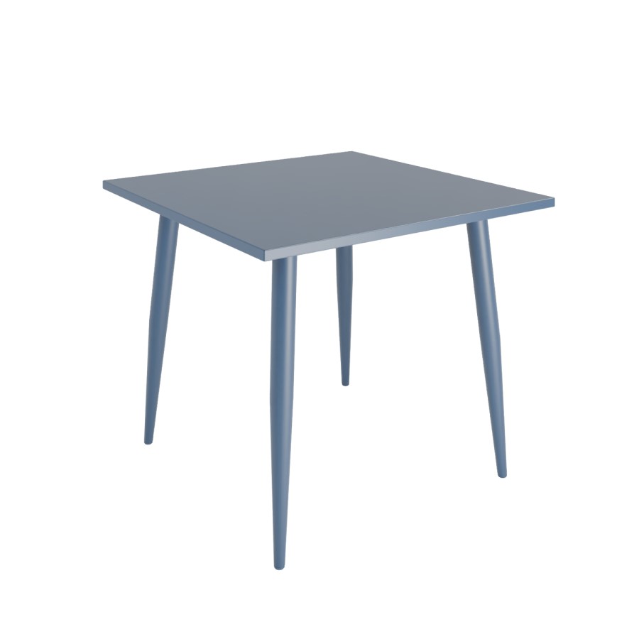 4 Seater Grey Aluminium Square Garden Dining Set