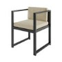 8 Seater Grey Metal Cube Garden Dining Set with Cream Chairs
