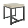 8 Seater Grey Metal Cube Garden Dining Set with Cream Chairs