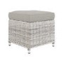 7 Seater Light Rattan Garden Corner Sofa Set with 2 Stools and Glass Table Top