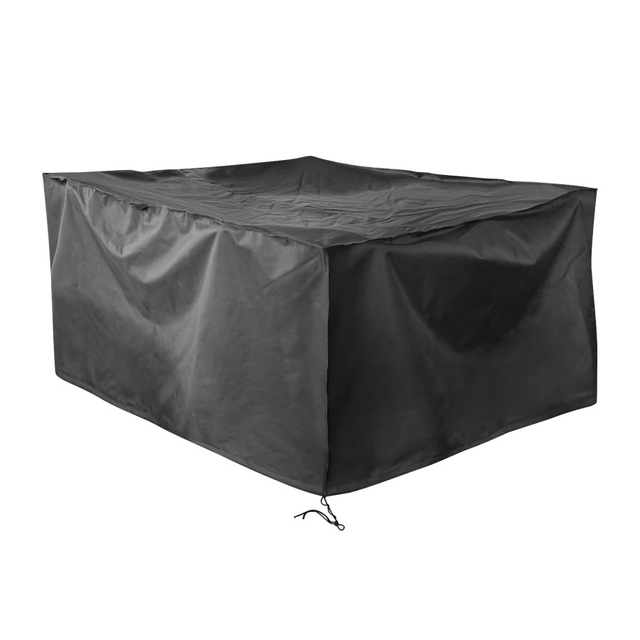 ONLY OPENED - 4 Seater Black Rope Wicker Outdoor Dining Set with Parasol