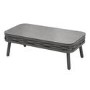 4 Seater Charcoal Rope Detail Sofa and Armchair Set with Coffee Table