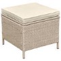 8 Seater Beige Rattan Cube Garden Dining Set with Matching Parasol