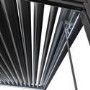 3 x 3m Heavy Duty Aluminium Charcoal Louvred Pergola with Solar LED Lighting & 2 Textilene Side Panels
