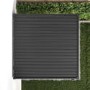 3 x 3m Heavy Duty Aluminium Charcoal Louvred Pergola with Solar LED Lighting & 2 Textilene Side Panels