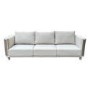 5 Seater Beige Rattan Garden Sofa and Armchair Set with Coffee Table