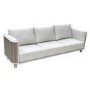 5 Seater Beige Rattan Garden Sofa and Armchair Set with Coffee Table