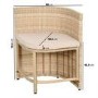 4 Seater Beige Rattan Cube Garden Dining Set with Matching Parasol