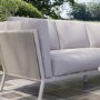 5 Seater Beige Rope Garden Corner Sofa Set with Nesting Tables