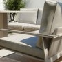 7 Seater Beige Aluminium Corner Garden Dining Set with Height Adjustable Table