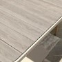 7 Seater Beige Aluminium Corner Garden Dining Set with Height Adjustable Table