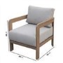 5 Seater Aluminium Wood Effect Beige Garden Sofa Set with Nesting Tables