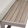5 Seater Beige Aluminium Garden Corner Sofa Set with Matching Coffee Table