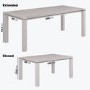 6 Seater Beige Aluminium Extendable Garden Dining Set with Rope Chairs
