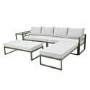 4 Seater Green Modular Stackable Garden Sofa with Waterproof Cover