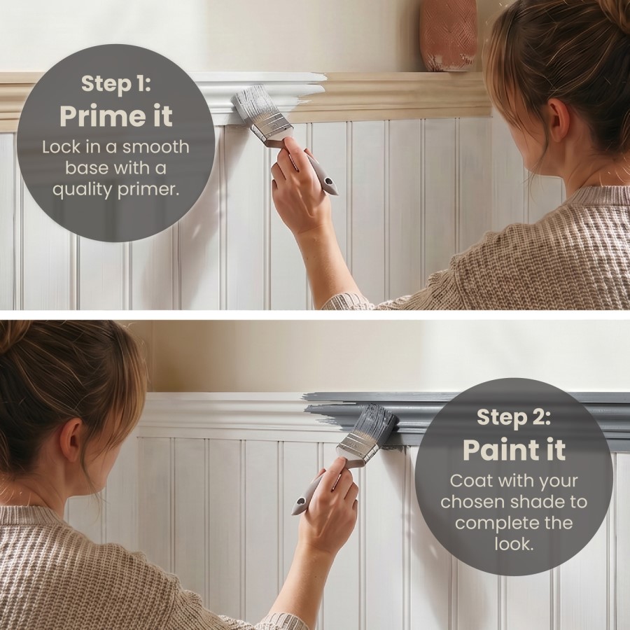 Paintable Dado Rail - 120cm x 8cm - Delamere