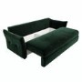 3 Seater Pull-Out Sofa Bed with Storage in Green Velvet - Gaia