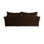 3 Seater Pull-Out Sofa Bed with Storage in Chocolate Brown Velvet - Gaia