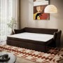 3 Seater Pull-Out Sofa Bed with Storage in Chocolate Brown Velvet - Gaia