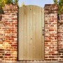 Wooden Pine Ledged &amp; Braced Arched Top Garden Gate - Unfinished 1981 x 915 x 44 mm - XL Joinery