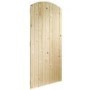 Wooden Pine Ledged &amp; Braced Arched Top Garden Gate - Unfinished 1981 x 915 x 44 mm - XL Joinery