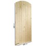 Wooden Pine Ledged &amp; Braced Arched Top Garden Gate - Unfinished 1981 x 915 x 44 mm - XL Joinery