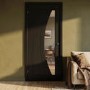 Internal Black Glazed Door with Reeded Glass - Pre-Finished - 1981 x 762 x 35mm - Salerno - XL Joinery