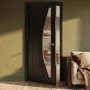 Internal Black Glazed Door with Reeded Glass - Pre-Finished - 1981 x 762 x 35mm - Salerno - XL Joinery