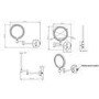 Round Brass Magnifying Makeup Bathroom Mirror with Lights 200mm - Gemini