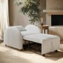 Pull-Out Single Chair Bed in Beige Boucle - Gene