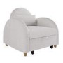 Pull-Out Single Chair Bed in Beige Boucle - Gene