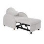Pull-Out Single Chair Bed in Beige Boucle - Gene