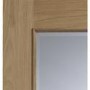 GRADE A1 - Internal Oak Half-Glazed Door with Clear Bevelled Glass - Unfinished - 1981 x 762 x 35mm - Calabria - XL Joinery