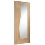 Internal Oak Fully-Glazed Door with Clear Glass - Unfinished - 1981 x 686 x 35mm - Emilia Essential - XL Joinery