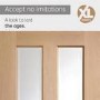 Internal Oak Glazed Victorian 4-Panel Door with Clear Bevelled Glass - Unfinished - 1981 x 686 x 35mm - Victoria - XL Joinery