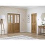 Internal Oak Glazed Victorian 4-Panel Door with Clear Bevelled Glass - Unfinished - 2040 x 826 x 40mm - Victoria - XL Joinery