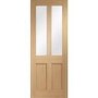 Internal Oak Malton Shaker Door with Clear Glass - Pre-Finished - 1981 x 762 x 35mm - Victoria - XL Joinery