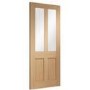 Internal Oak Malton Shaker Door with Clear Glass - Pre-Finished - 1981 x 762 x 35mm - Victoria - XL Joinery