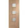 Internal Oak 3-Light Door with Frosted Glass - Unfinished - 2040 x 726 x 40mm - Messina - XL Joinery